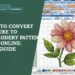 how to convert picture to embroidery pattern free online