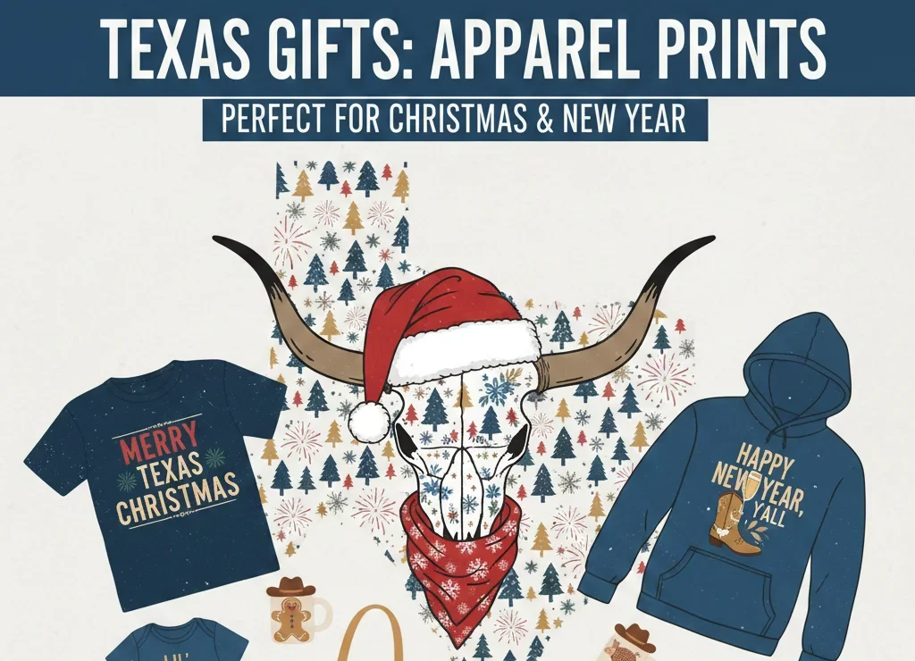 Vector Art Texas Gifts: Use Vector Art to Ensure Perfect Christmas and New Year Apparel Prints in Texas