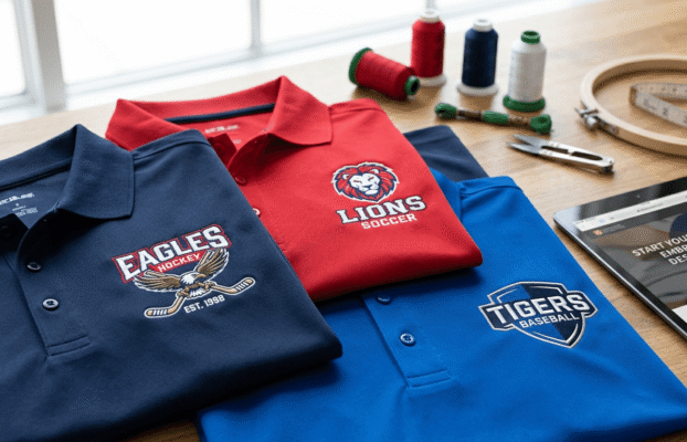 How to Order Custom Embroidered Polos for a Sports Team (Complete Guide)