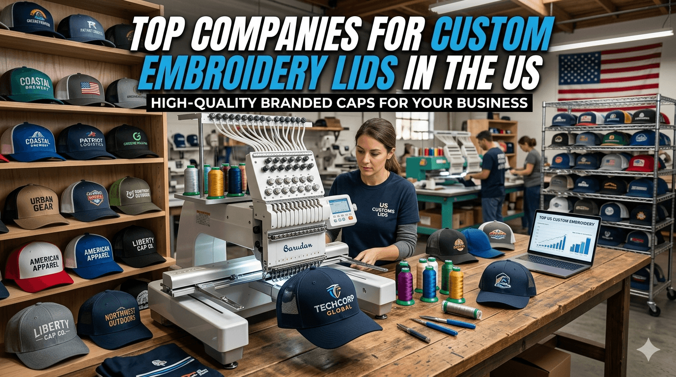 Top Companies for Custom Embroidery Lids in the US