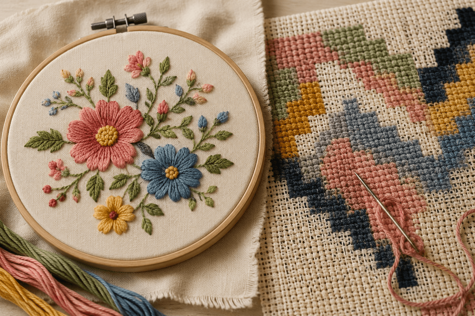 Is Embroidery the Same as Needlepoint?