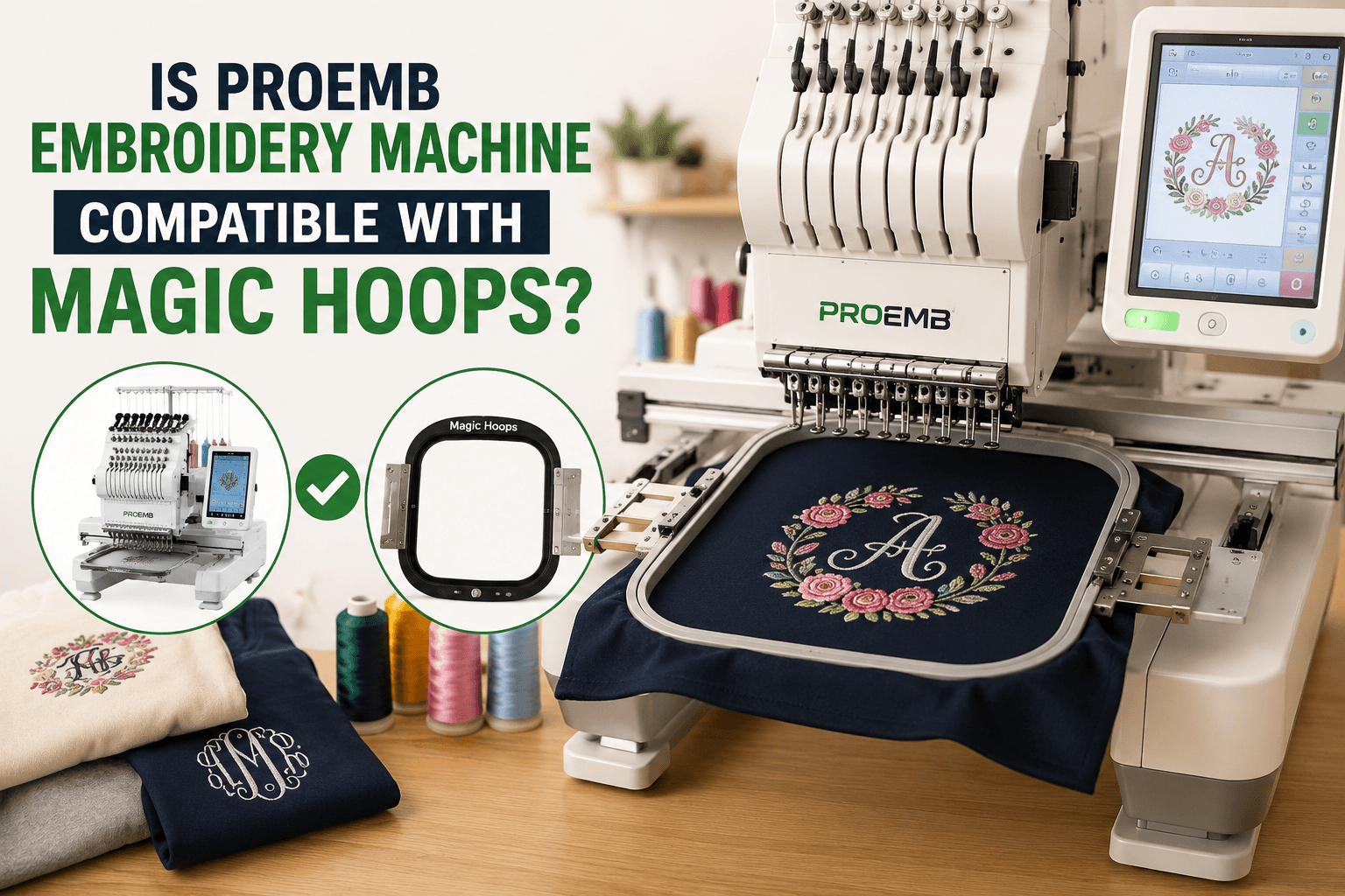 Is PROEMB Embroidery Machine Compatible with Magic Hoops?