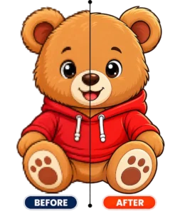 bear before after