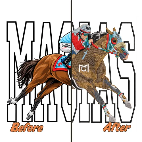 Applique Digitizing File Made by Rise Digitizing